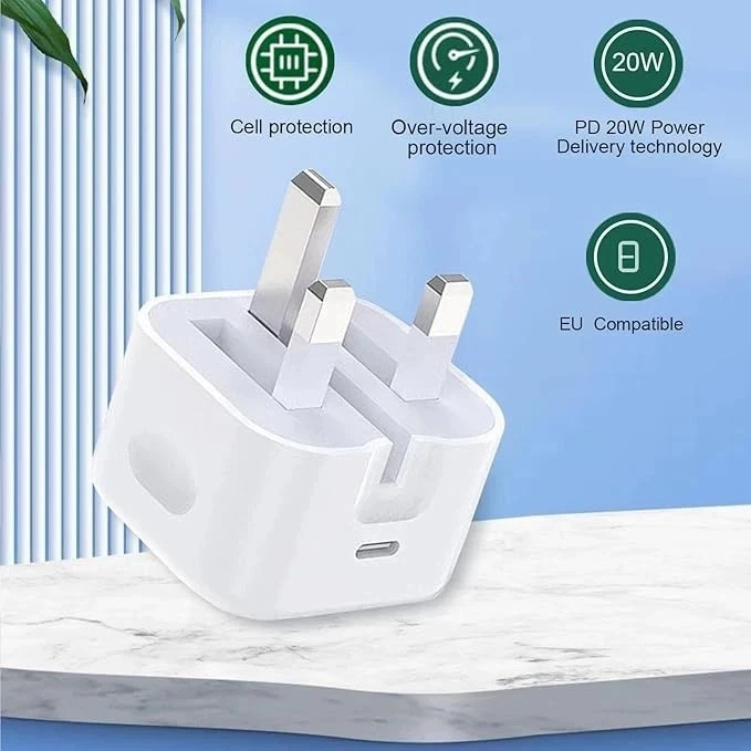 Top Choice 20W GaN PD USB-C Wall Charger Fast Plug For iPhone Samsung 3A MAX White - Image 4